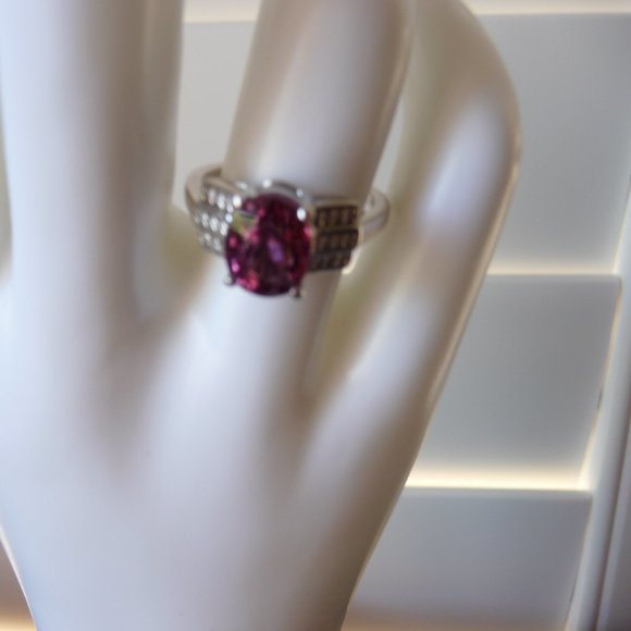 2.80ct PINK SPINEL .09 ct diamonds 18K white gold - Picture 10 of 10